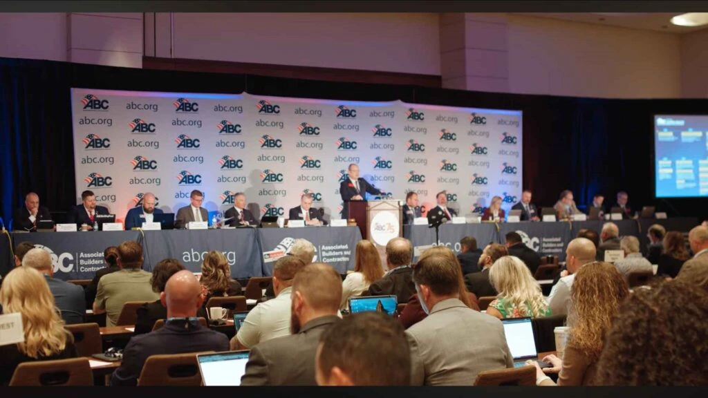 Attendees seated at an ABC national convention session