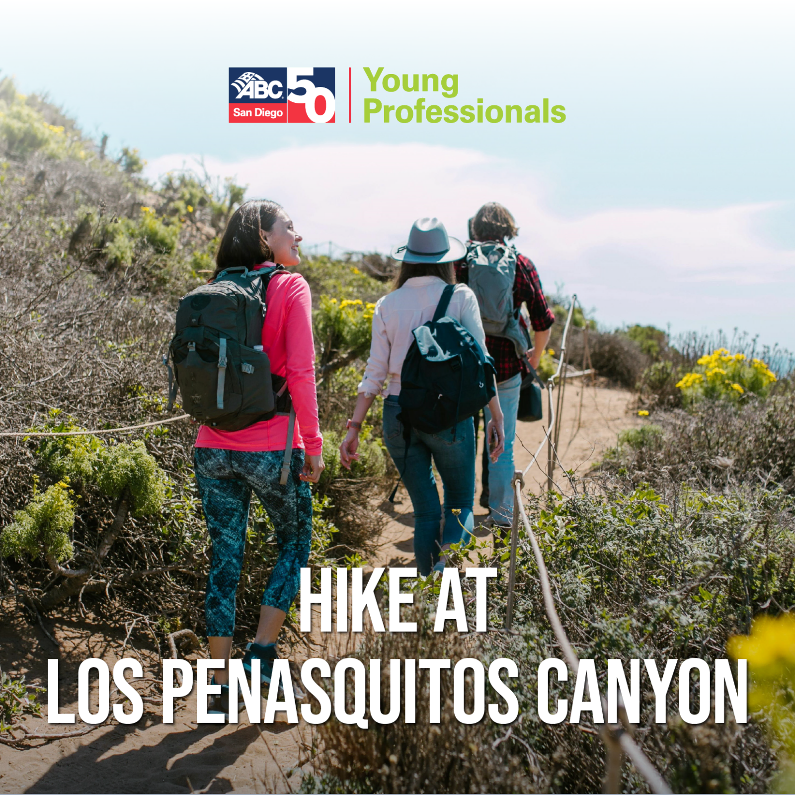 Young Professionals hike at Los Penasquitos Canyon flyer