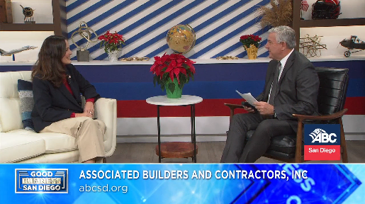 Interview with a woman about Associated Builders and Contractors, Inc. San Diego Chapter.